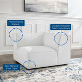 Atlas Sectional Sofa Corner Chair in White