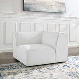 Atlas Sectional Sofa Corner Chair in White