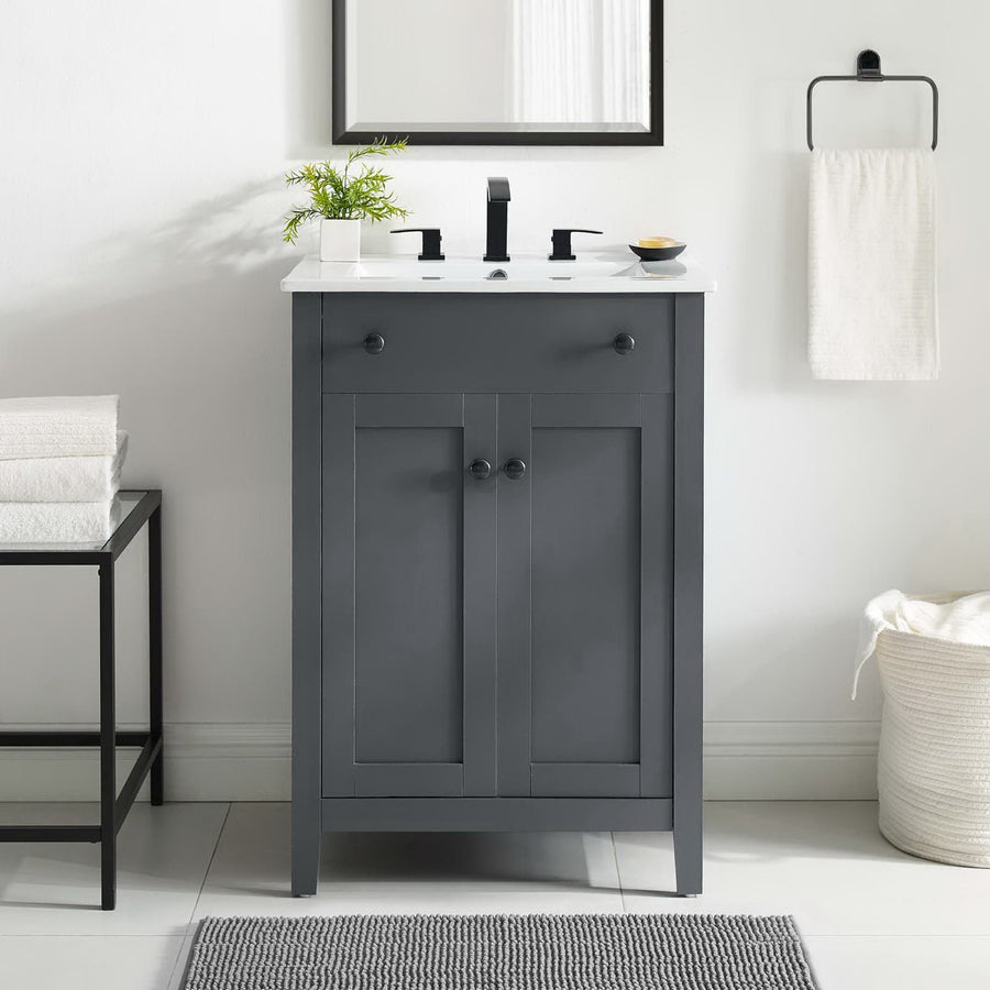Copal 24" Bathroom Vanity Cabinet (Sink Basin Not Included) in Gray