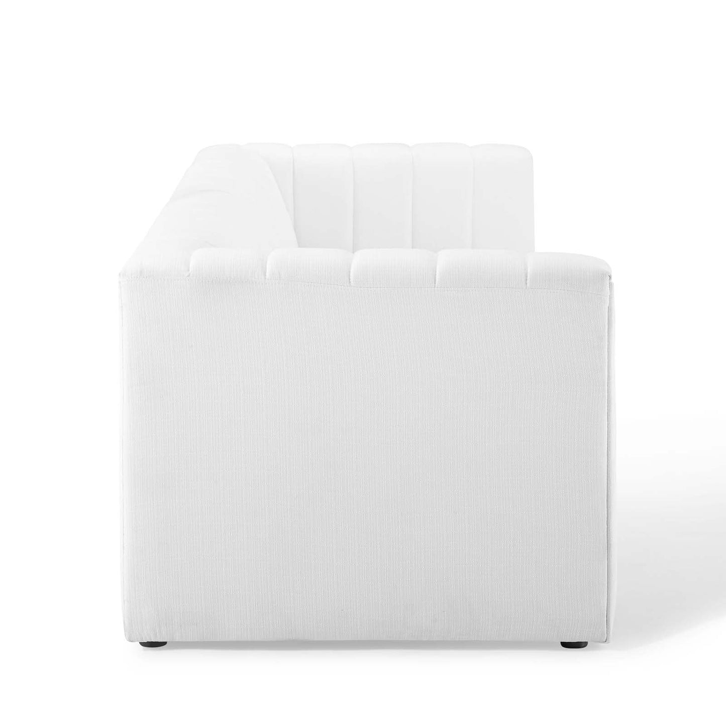 Reflection Channel Tufted Upholstered Fabric Sofa by Furniture for America