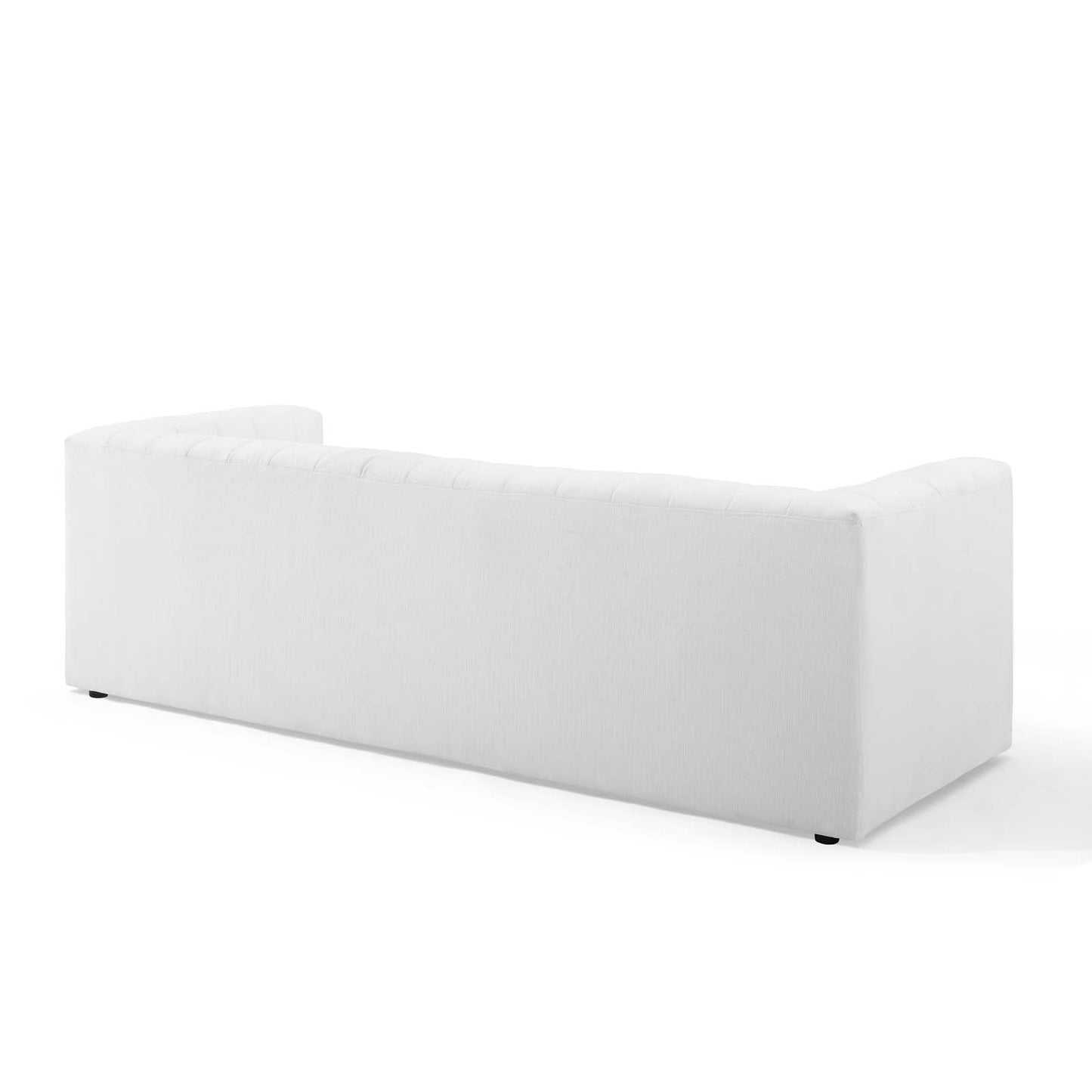Reflection Channel Tufted Upholstered Fabric Sofa by Furniture for America