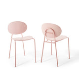 Roros Dining Side Chair Set of 2 in Pink