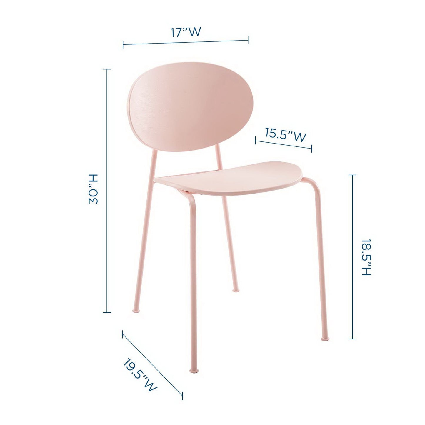 Palette Dining Side Chair Set of 2 by Furniture For America