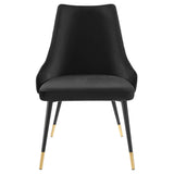Sirocco Tufted Performance Velvet Dining Side Chair in Black