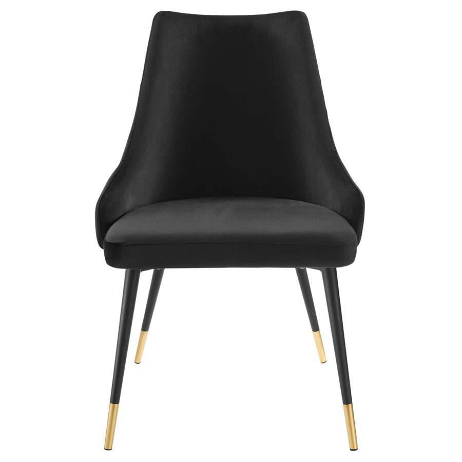 Sirocco Tufted Performance Velvet Dining Side Chair in Black