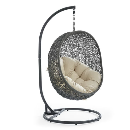 Hide Outdoor Patio SunbrellaÂ® Swing Chair With Stand by Furniture for America