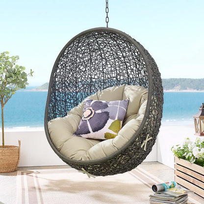 Hide Outdoor Patio SunbrellaÂ® Swing Chair With Stand by Furniture for America