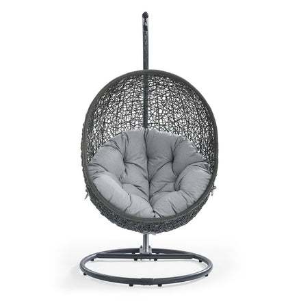 Hide Outdoor Patio Sunbrella® Swing Chair With Stand in Gray Gray