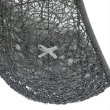 Cornice Outdoor Patio Sunbrella® Swing Chair With Stand in Gray Gray