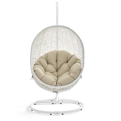 Hide Outdoor Patio SunbrellaÂ® Swing Chair With Stand by Furniture for America