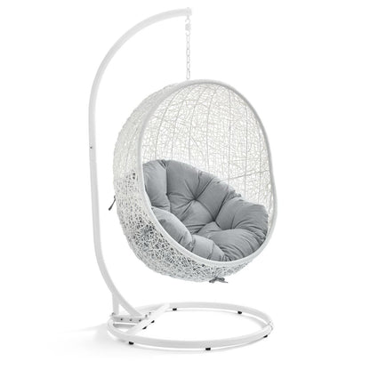 Hide Outdoor Patio SunbrellaÂ® Swing Chair With Stand by Furniture for America