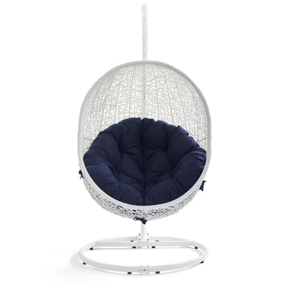 Hide Outdoor Patio SunbrellaÂ® Swing Chair With Stand by Furniture for America