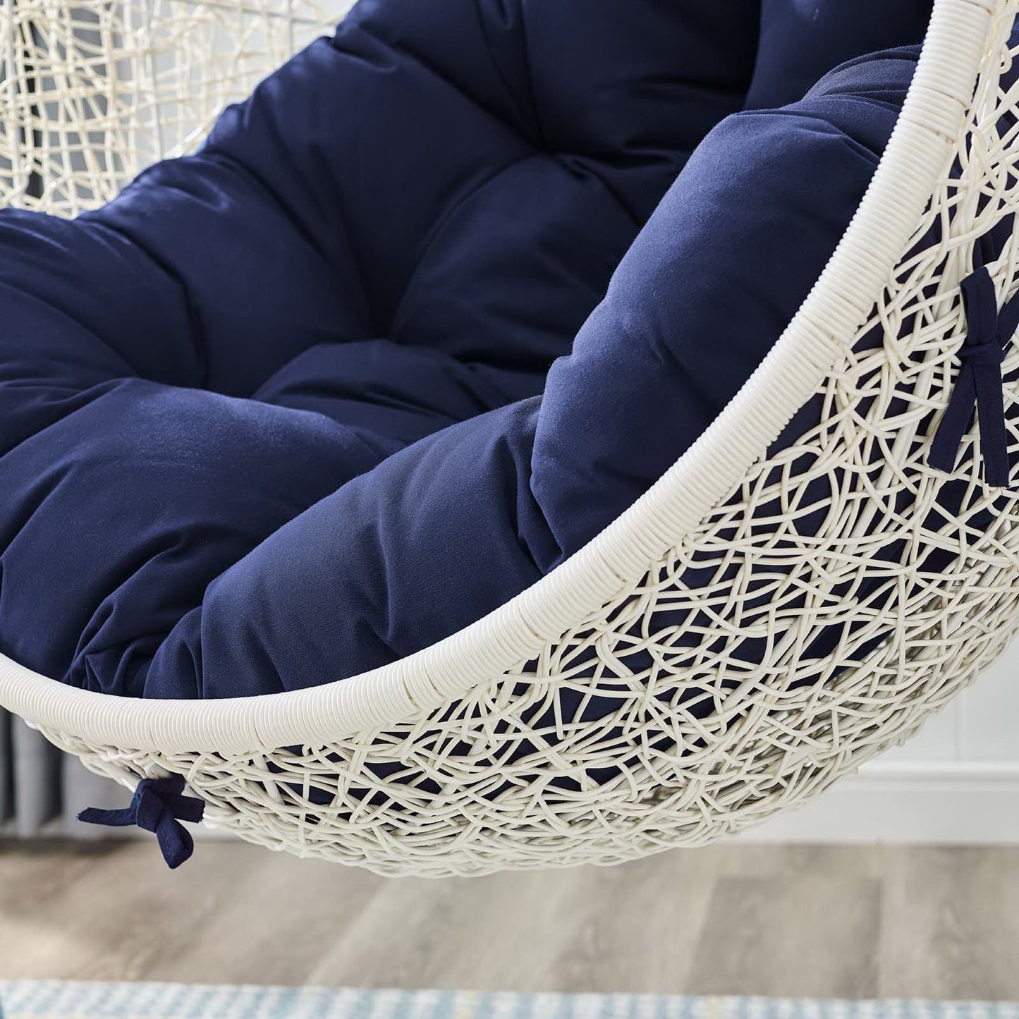 Hide Outdoor Patio SunbrellaÂ® Swing Chair With Stand by Furniture for America