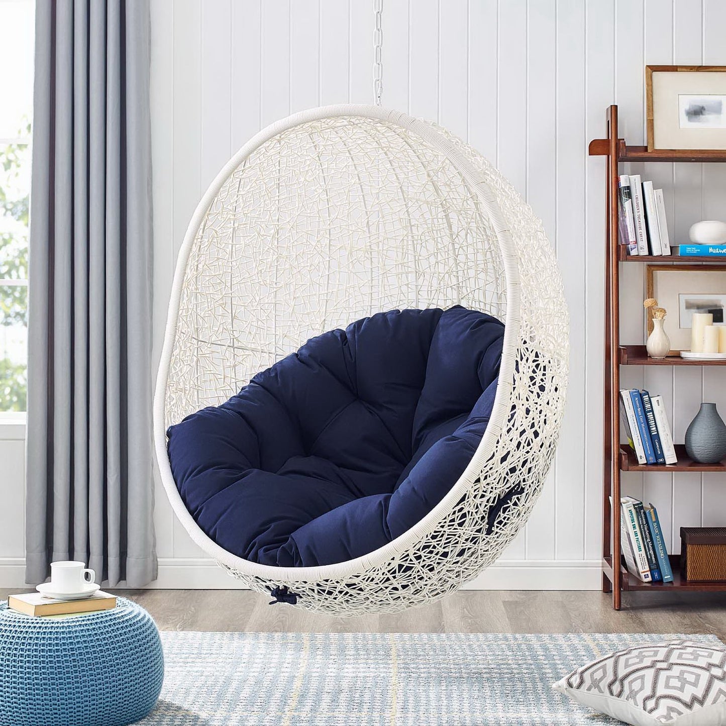 Hide Outdoor Patio SunbrellaÂ® Swing Chair With Stand by Furniture for America