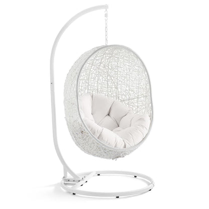 Hide Outdoor Patio SunbrellaÂ® Swing Chair With Stand by Furniture for America