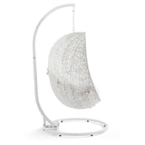 Cornice Outdoor Patio Sunbrella® Swing Chair With Stand in White White