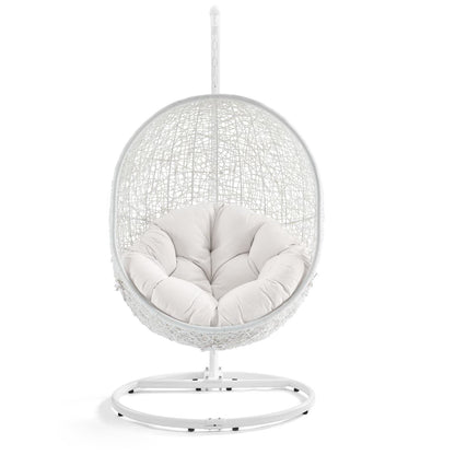 Hide Outdoor Patio SunbrellaÂ® Swing Chair With Stand by Furniture for America