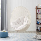 Cornice Outdoor Patio Sunbrella® Swing Chair With Stand in White White