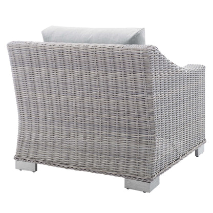 Conway SunbrellaÂ® Outdoor Patio Wicker Rattan Armchair by Furniture For America
