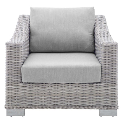 Conway SunbrellaÂ® Outdoor Patio Wicker Rattan Armchair by Furniture For America