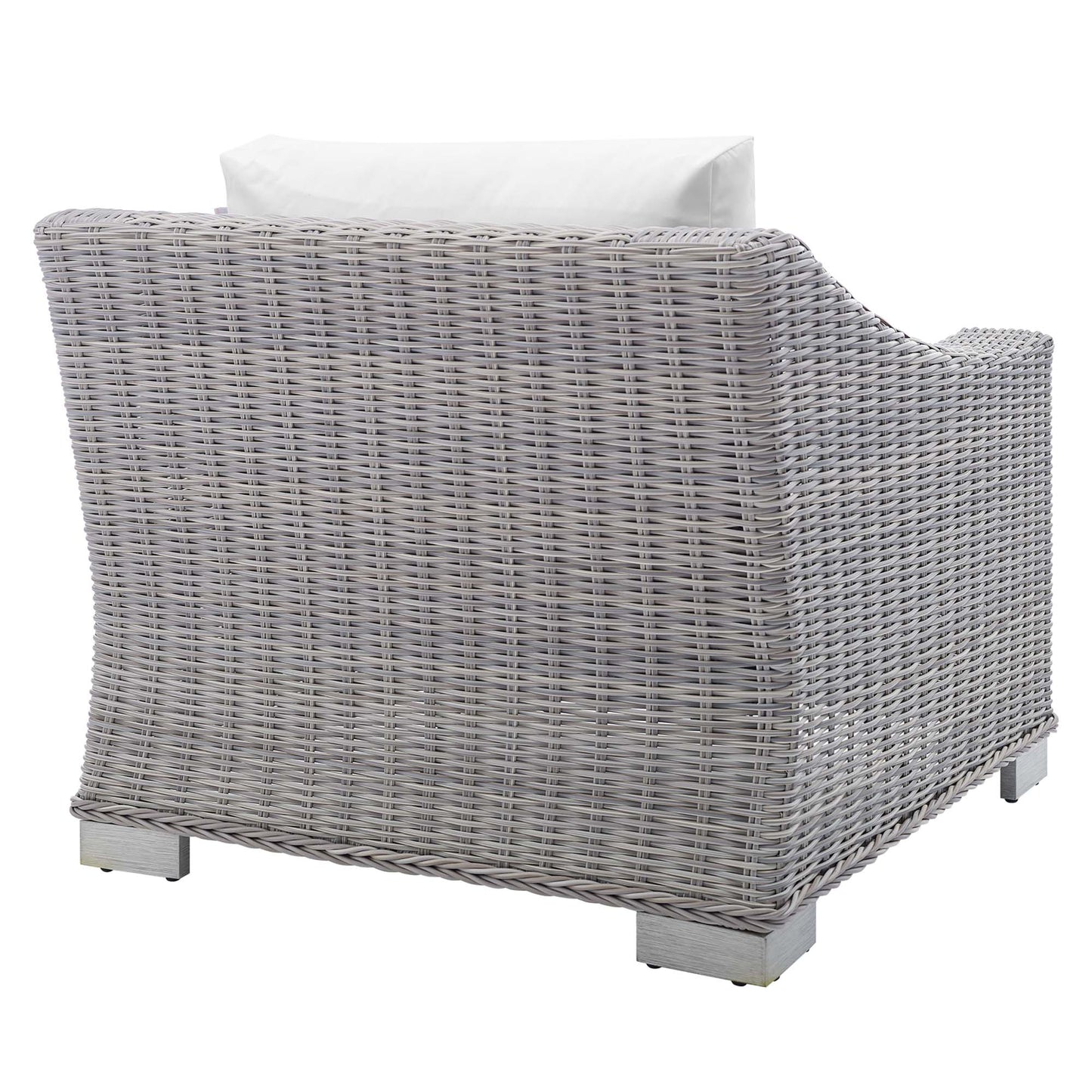 Conway SunbrellaÂ® Outdoor Patio Wicker Rattan Armchair by Furniture For America