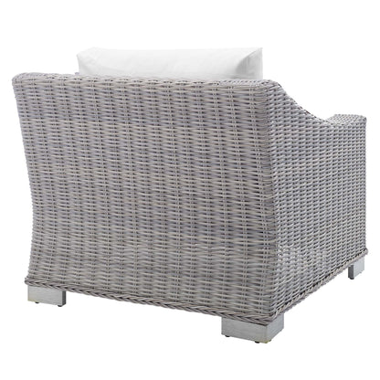 Conway SunbrellaÂ® Outdoor Patio Wicker Rattan Armchair by Furniture For America
