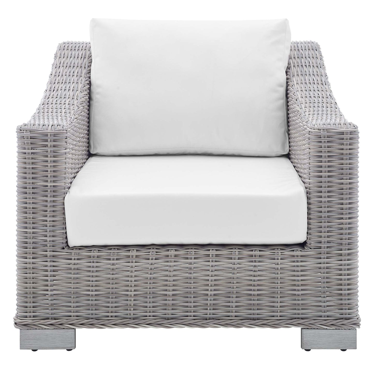 Conway SunbrellaÂ® Outdoor Patio Wicker Rattan Armchair by Furniture For America