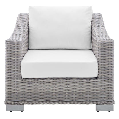 Conway SunbrellaÂ® Outdoor Patio Wicker Rattan Armchair by Furniture For America