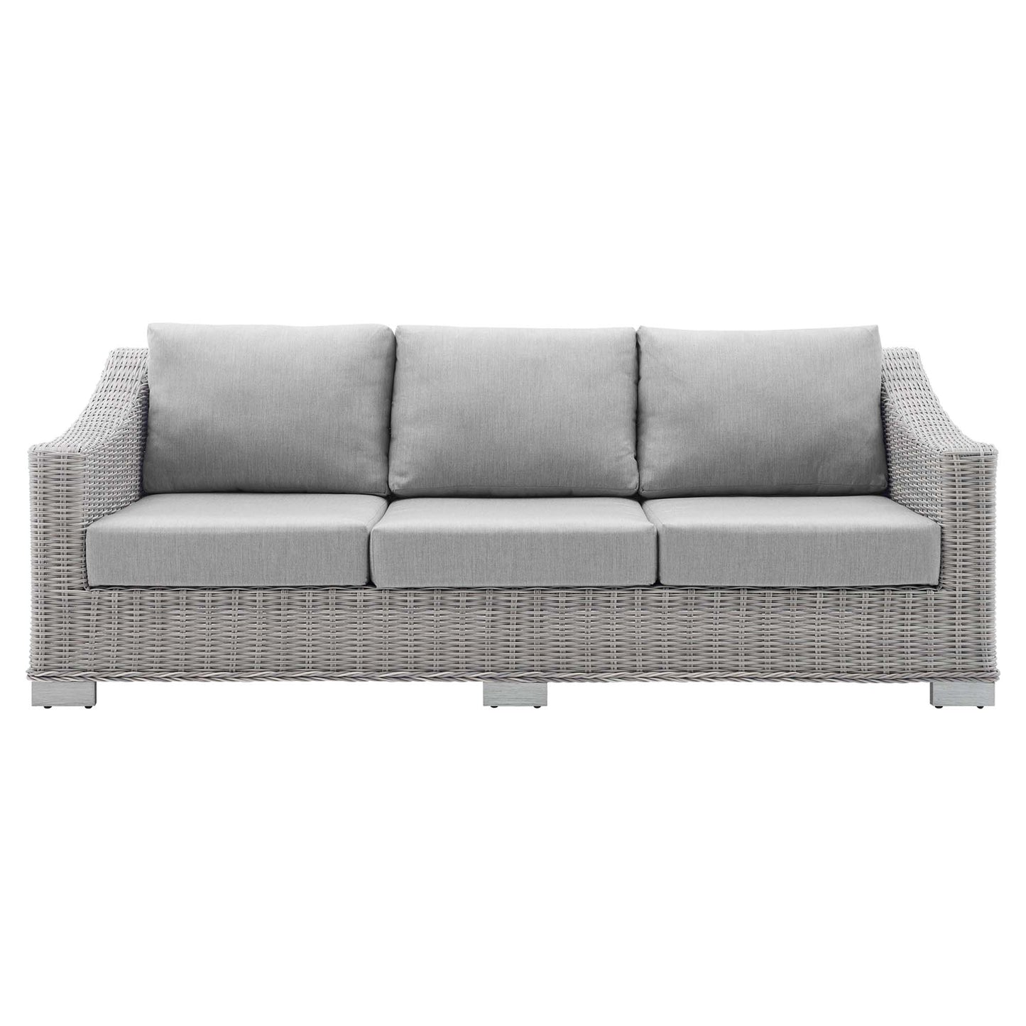 Conway SunbrellaÂ® Outdoor Patio Wicker Rattan Sofa by Furniture For America