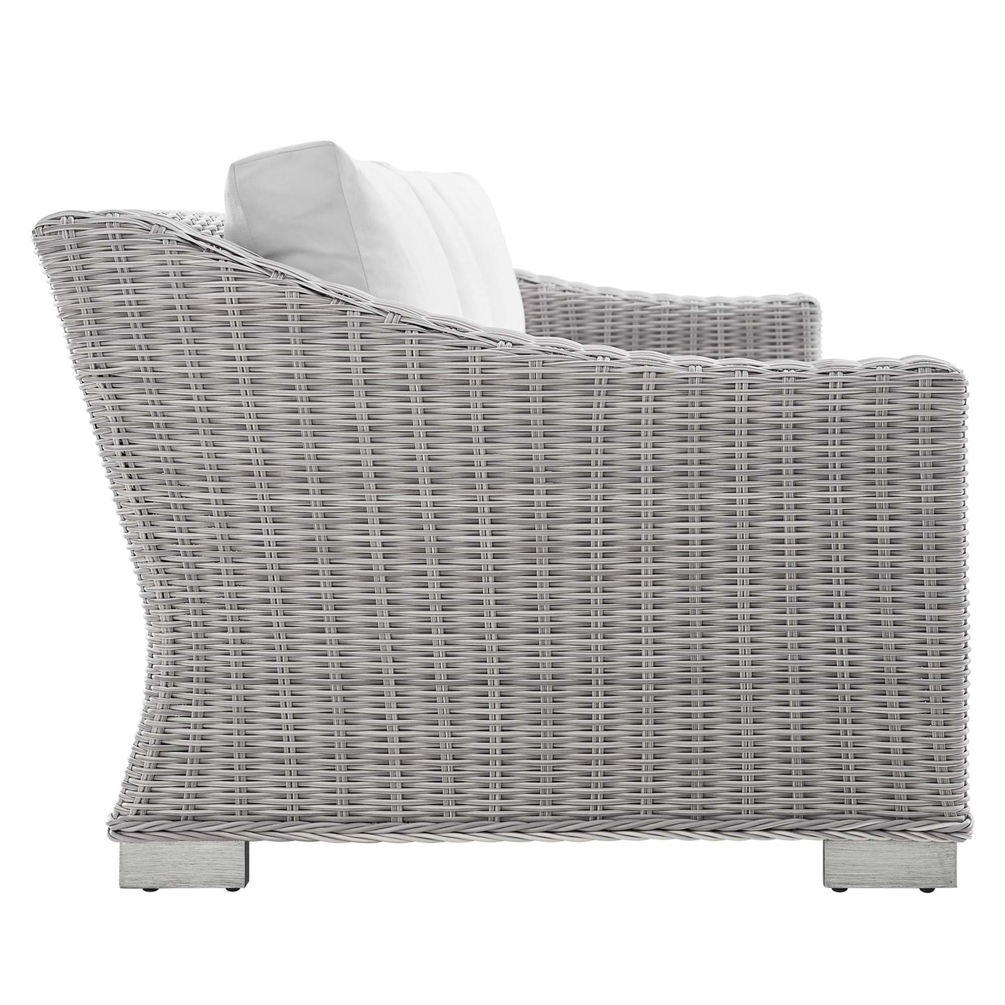 Conway SunbrellaÂ® Outdoor Patio Wicker Rattan Sofa by Furniture For America