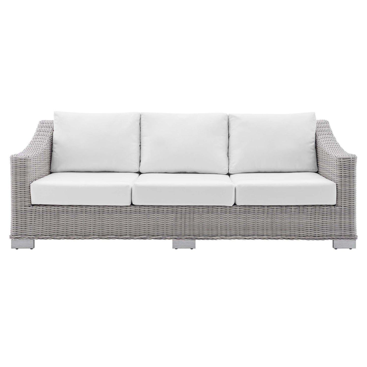 Conway SunbrellaÂ® Outdoor Patio Wicker Rattan Sofa by Furniture For America