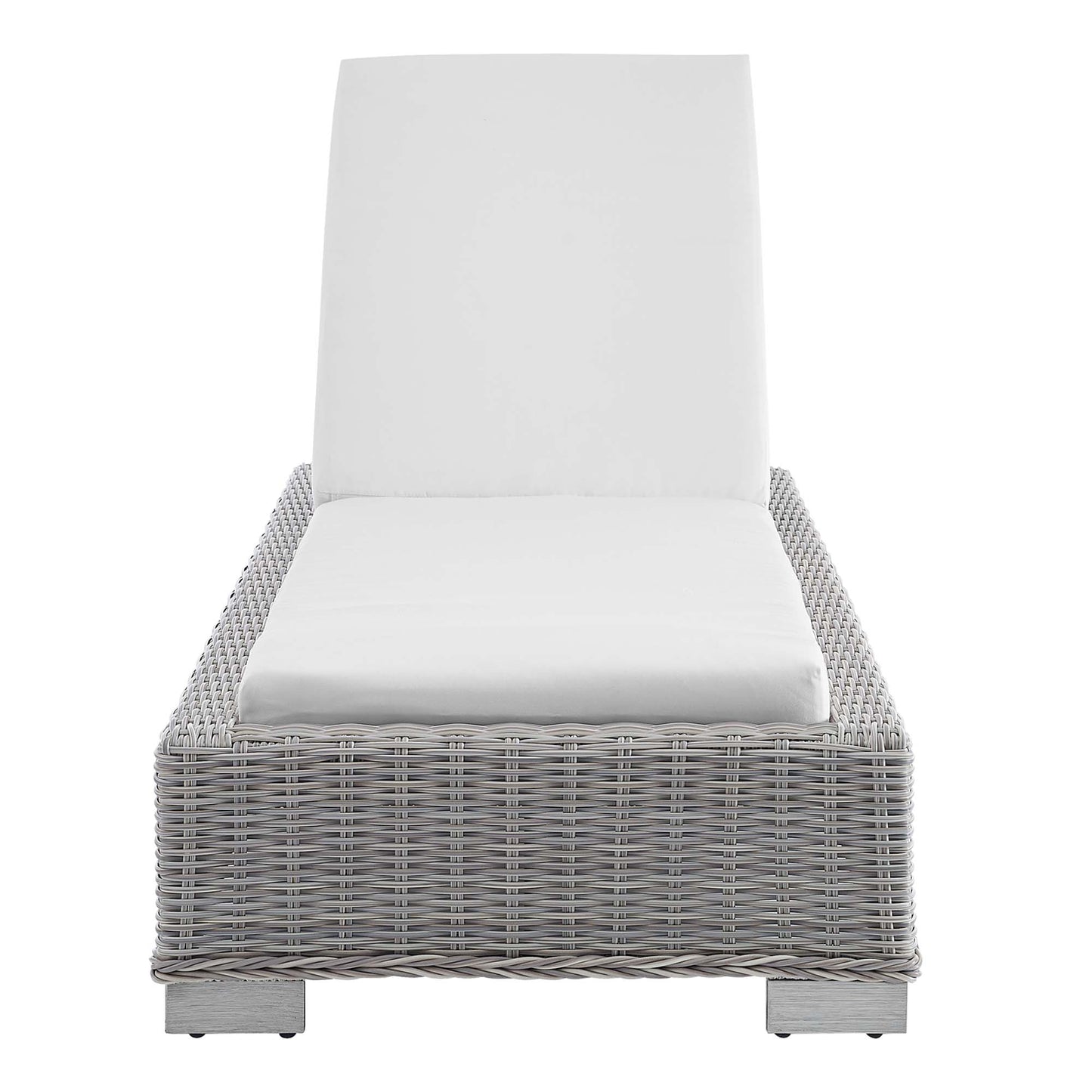 Conway SunbrellaÂ® Outdoor Patio Wicker Rattan Chaise Lounge by Furniture for America