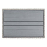 Harlow 32" Outdoor Patio Wicker Rattan Coffee Table in Light Gray