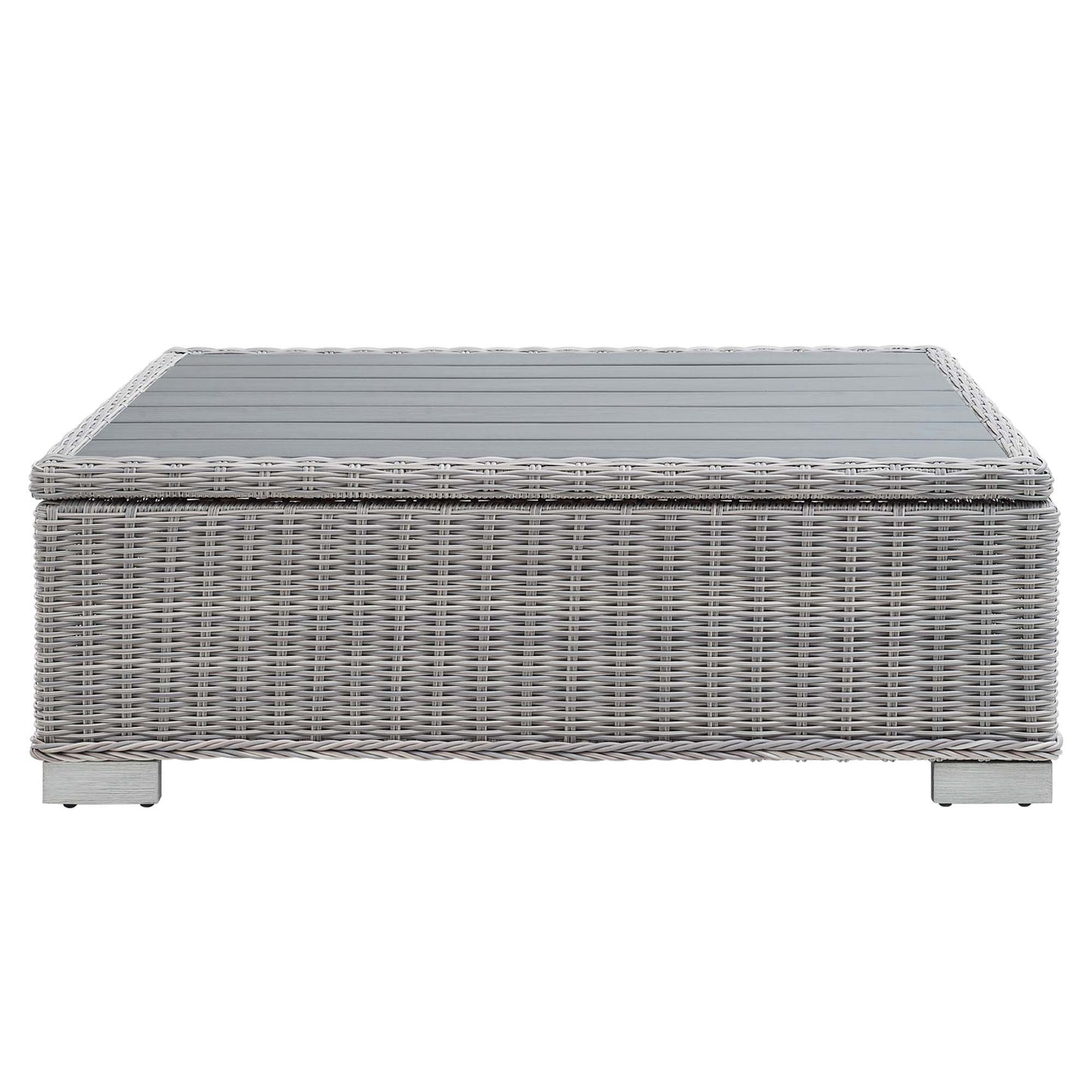 Conway 45" Outdoor Patio Wicker Rattan Coffee Table by Furniture For America