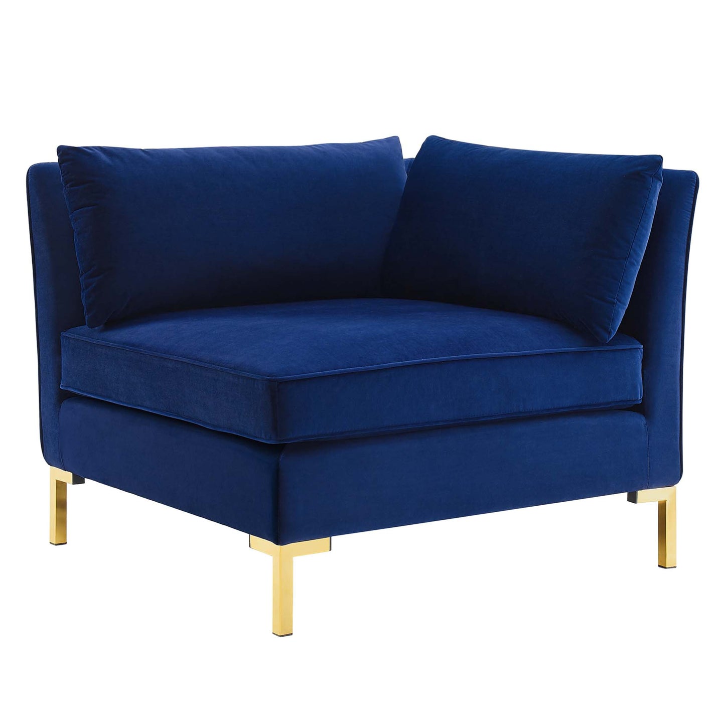 Ardent Performance Velvet Sectional Sofa Corner Chair by Furniture for America