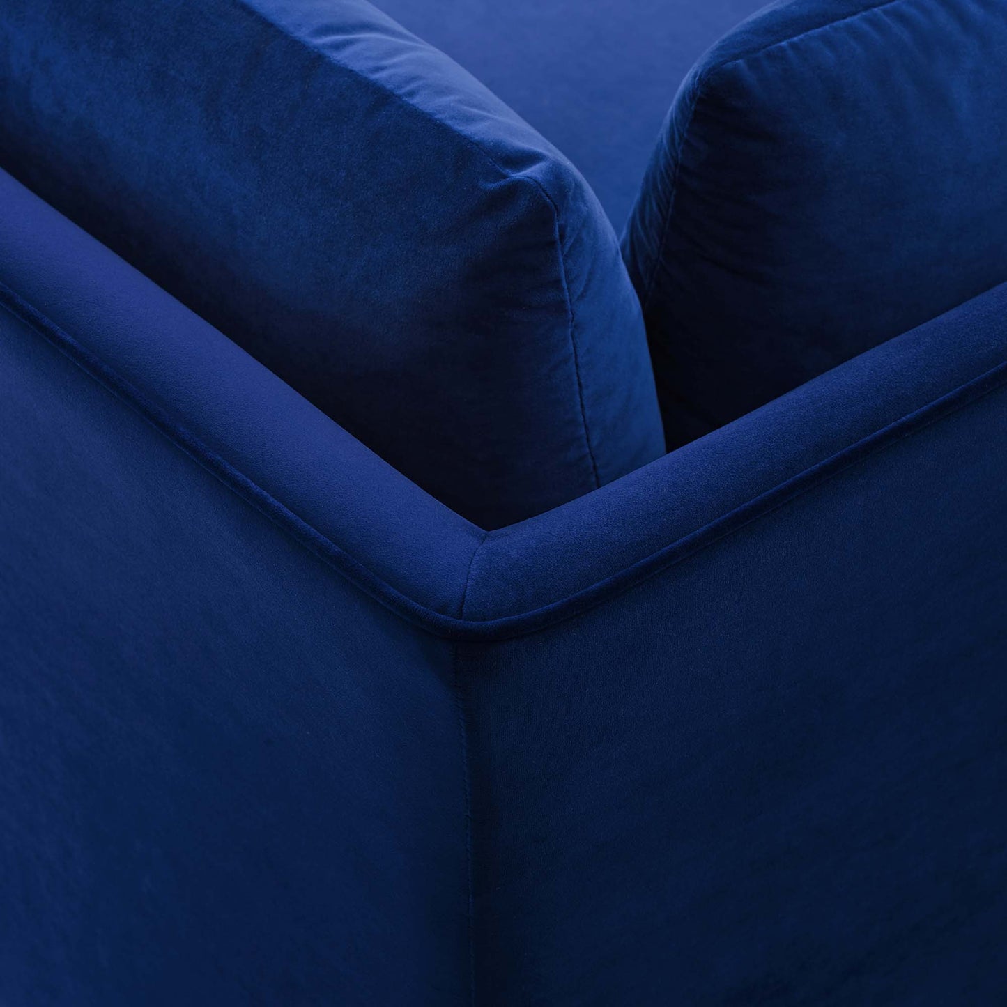 Ardent Performance Velvet Sectional Sofa Corner Chair by Furniture for America
