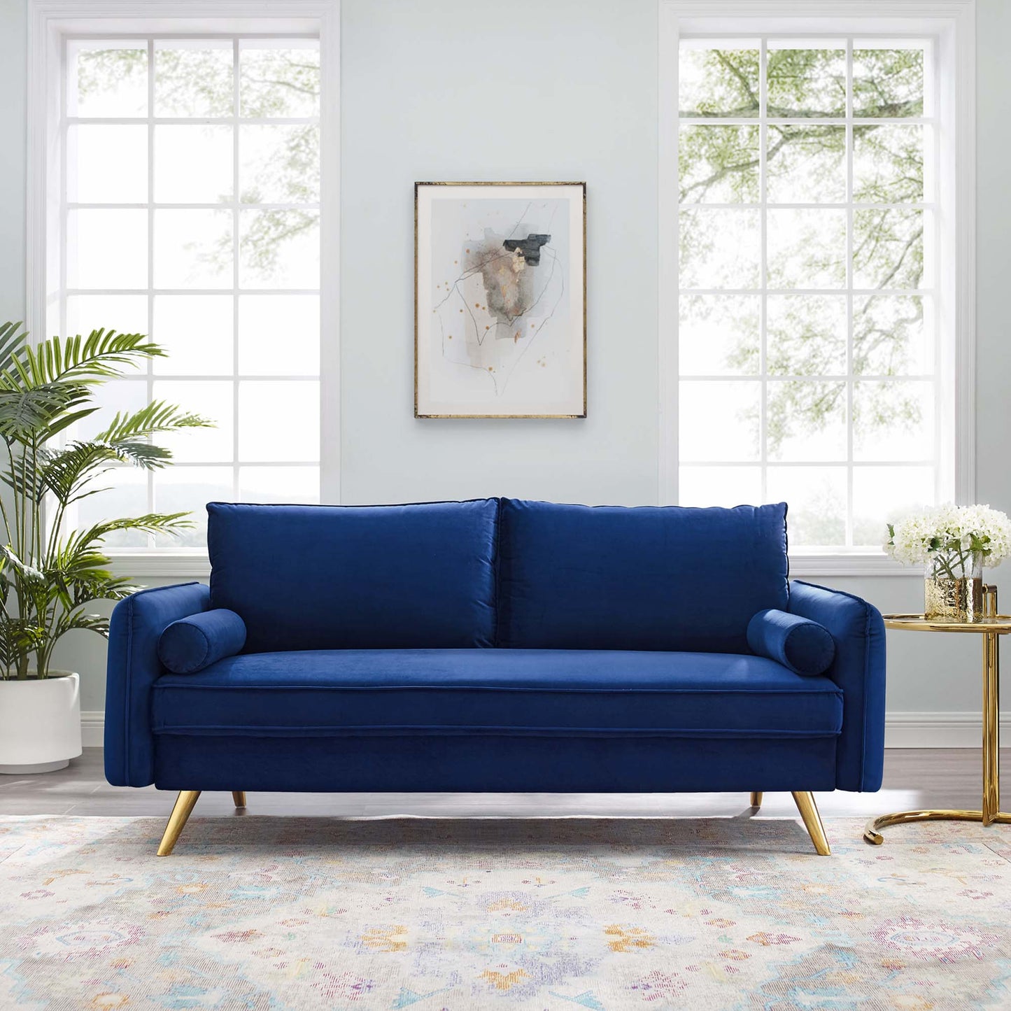 Revive Performance Velvet Sofa by Furniture For America