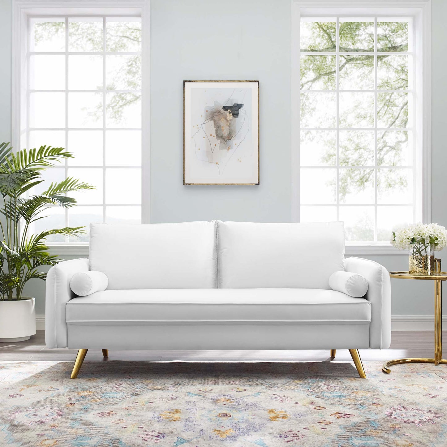 Revive Performance Velvet Sofa by Furniture For America