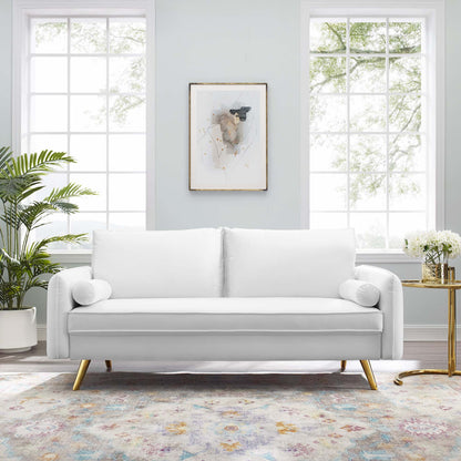 Revive Performance Velvet Sofa by Furniture For America