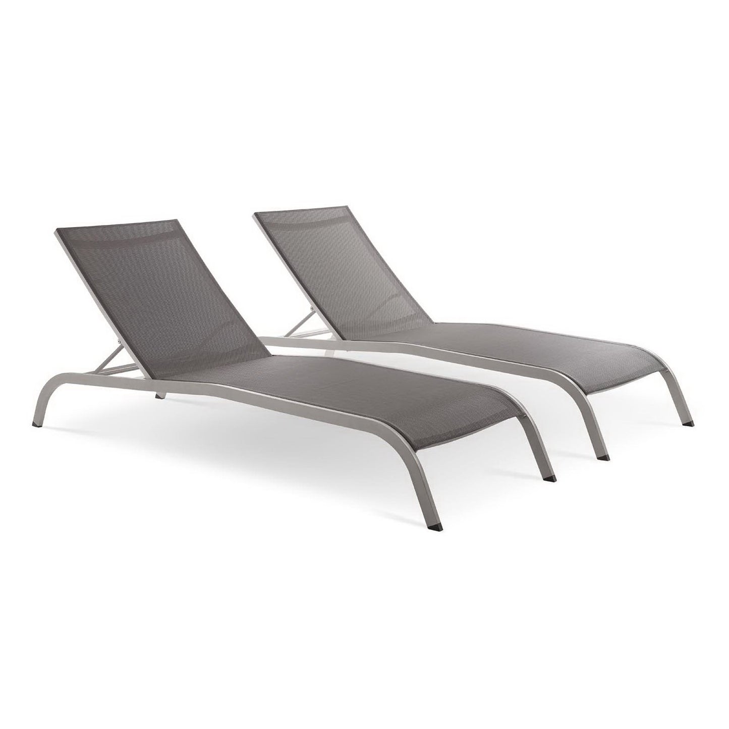 Savannah Outdoor Patio Mesh Chaise Lounge Set of 2 by Furniture for America