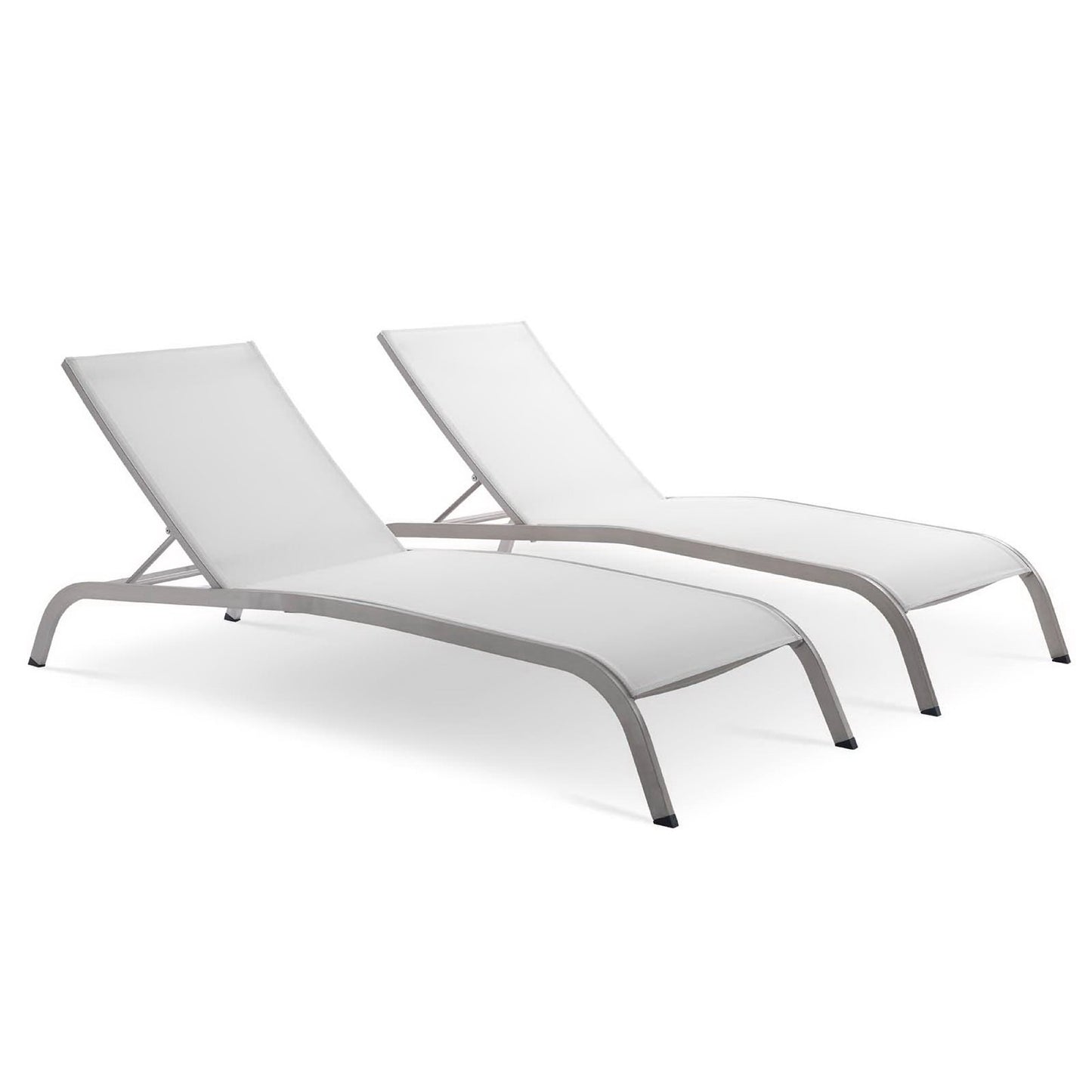 Savannah Outdoor Patio Mesh Chaise Lounge Set of 2 by Furniture for America