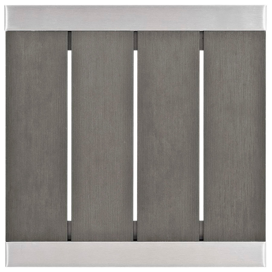 Ikat 3 Piece Outdoor Patio Mesh Set in Gray