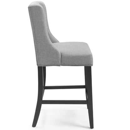 Baron Upholstered Fabric Counter Stool Set of 2 by Furniture For America