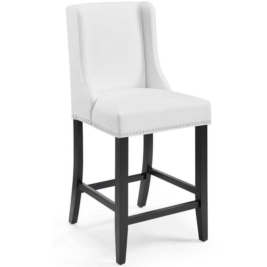 Lyra Faux Leather Counter Stool Set of 2 in White
