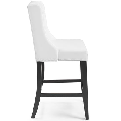 Baron Upholstered Fabric Counter Stool Set of 2 by Furniture For America