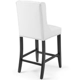 Lyra Faux Leather Counter Stool Set of 2 in White