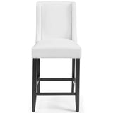 Lyra Faux Leather Counter Stool Set of 2 in White