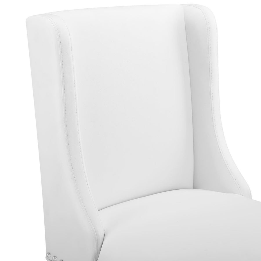 Lyra Faux Leather Counter Stool Set of 2 in White