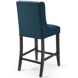Ellison Upholstered Fabric Counter Bar Stool Set of 2 in Azure