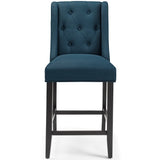 Ellison Upholstered Fabric Counter Bar Stool Set of 2 in Azure